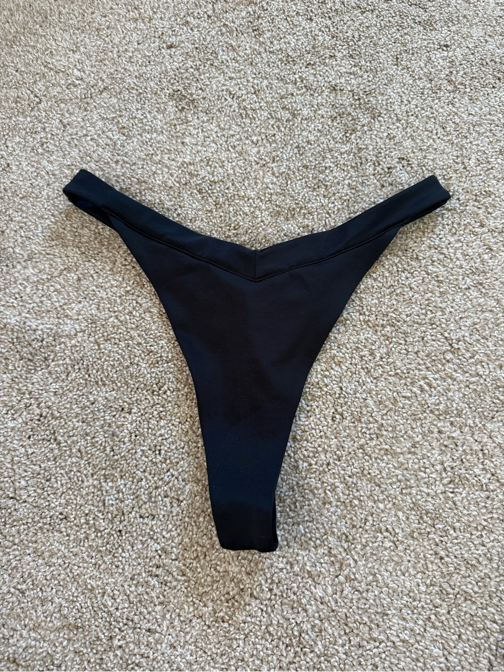 BNWT Parade Black V-Front High-Cut Bikini Bottom Size Medium